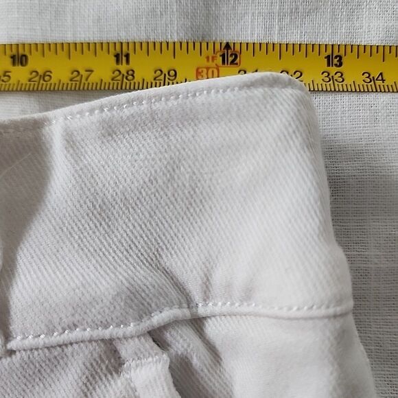 SPANX White Stretch Twill Wide Leg Cropped Pants Sailor Size Small 20312R - Picture 6 of 7